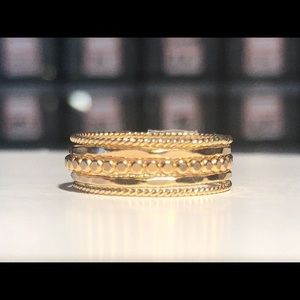 Set of 14k gold filled handmade rings
